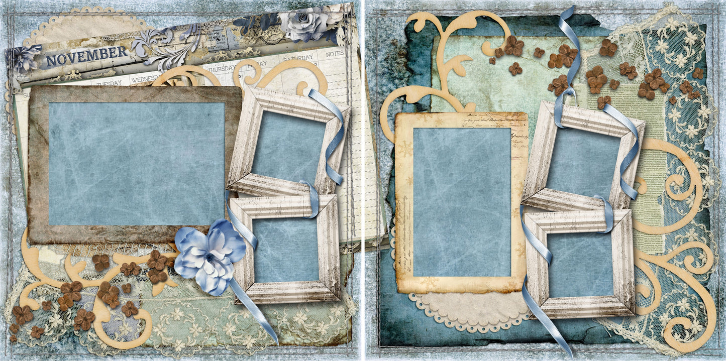 November - 4842 - EZscrapbooks Scrapbook Layouts Months of the Year