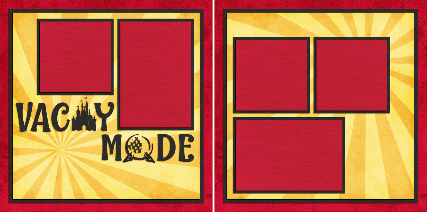 Vacay Mode - 4808 - EZscrapbooks Scrapbook Layouts Disney