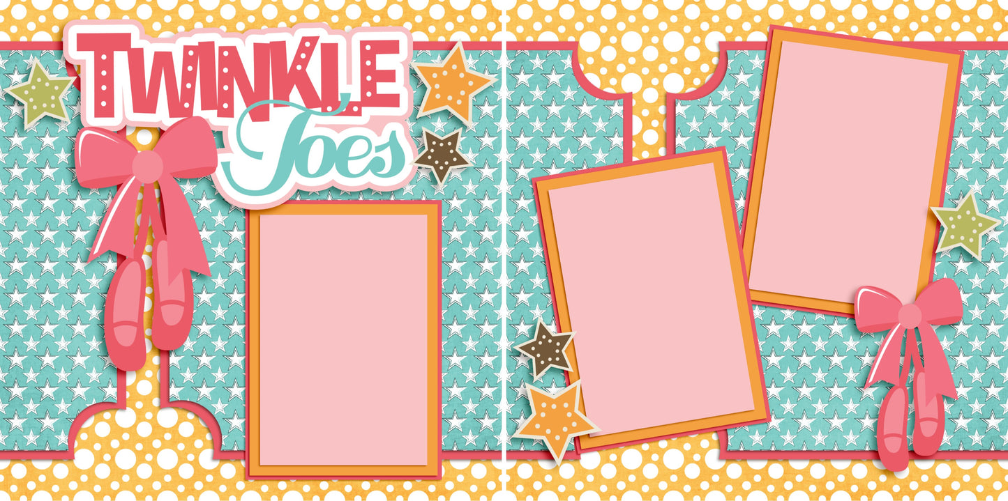 Twinkle Toes - 3224 - EZscrapbooks Scrapbook Layouts Dance - Music - Cheer, Sports