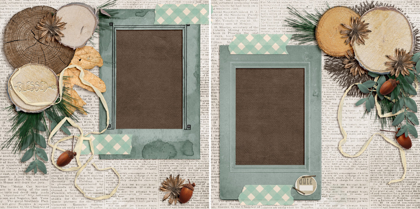 November Blessing - 4446 - EZscrapbooks Scrapbook Layouts Fall - Autumn, Thanksgiving