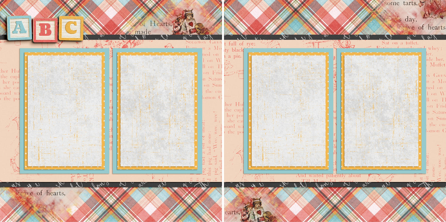 Baby Blocks - 4410 - EZscrapbooks Scrapbook Layouts Baby