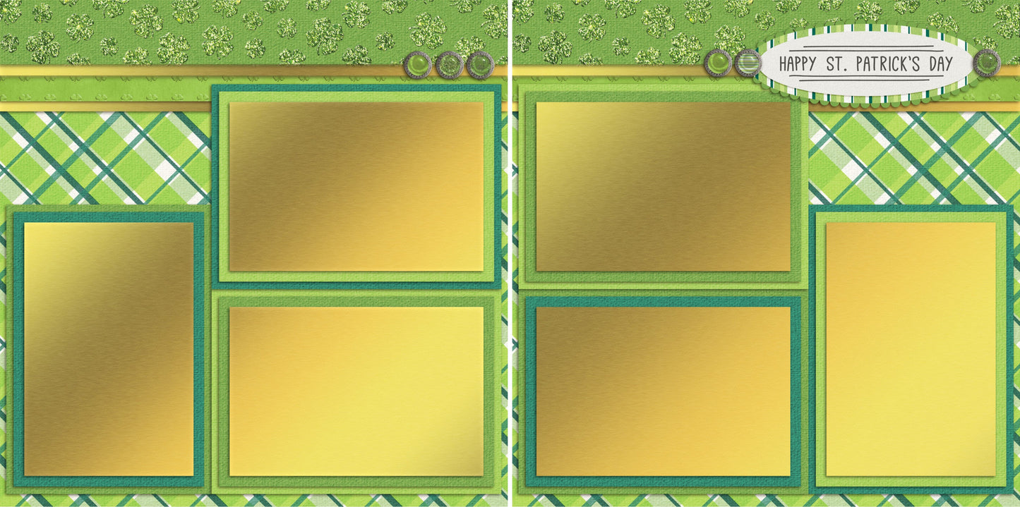 Happy St Patricks's Day - 401 - EZscrapbooks Scrapbook Layouts St Patrick's Day