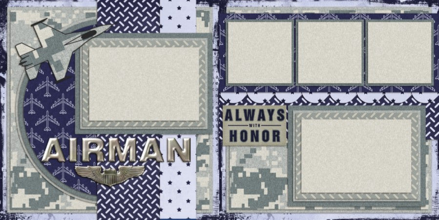 Airman - 734 - EZscrapbooks Scrapbook Layouts Air Force, Military