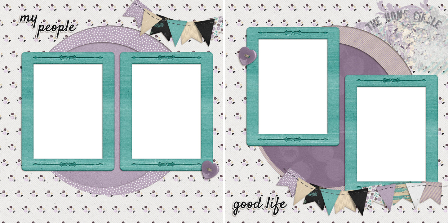 My People - Digital Scrapbook Pages - INSTANT DOWNLOAD - EZscrapbooks Scrapbook Layouts Family, Friends