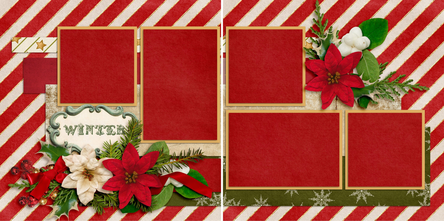 Winter - 3528 - EZscrapbooks Scrapbook Layouts Christmas