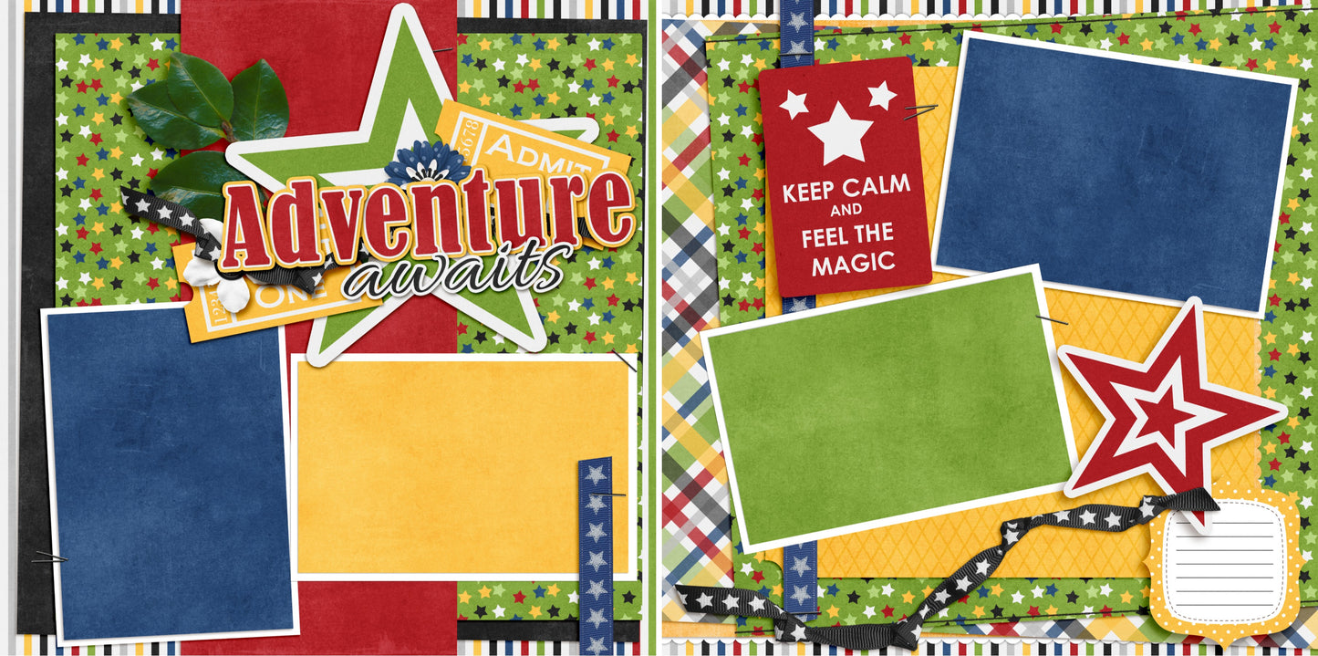 Adventure Awaits - 3184 - EZscrapbooks Scrapbook Layouts Disney