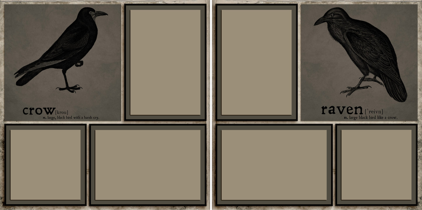 Birds of Death - 3424 - EZscrapbooks Scrapbook Layouts Halloween