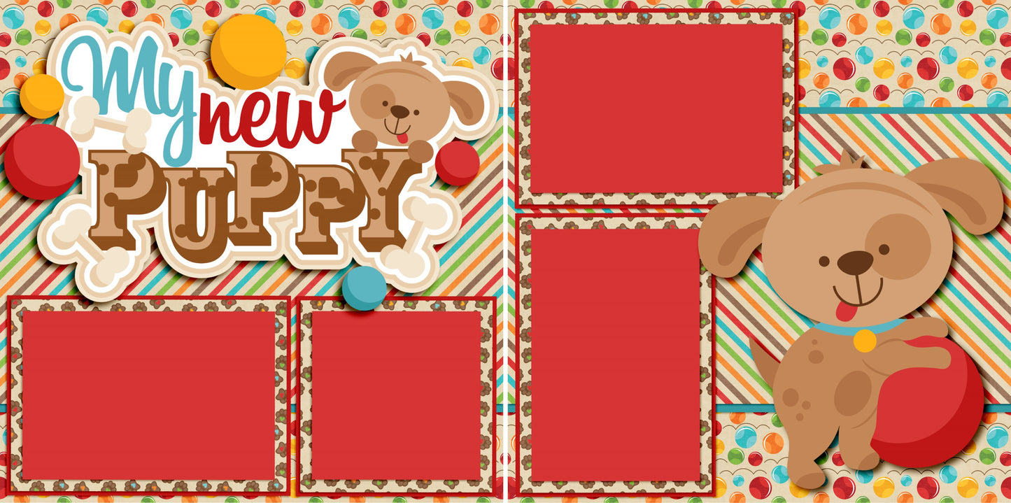 My New Puppy Red - 4026 - EZscrapbooks Scrapbook Layouts dogs, Pets
