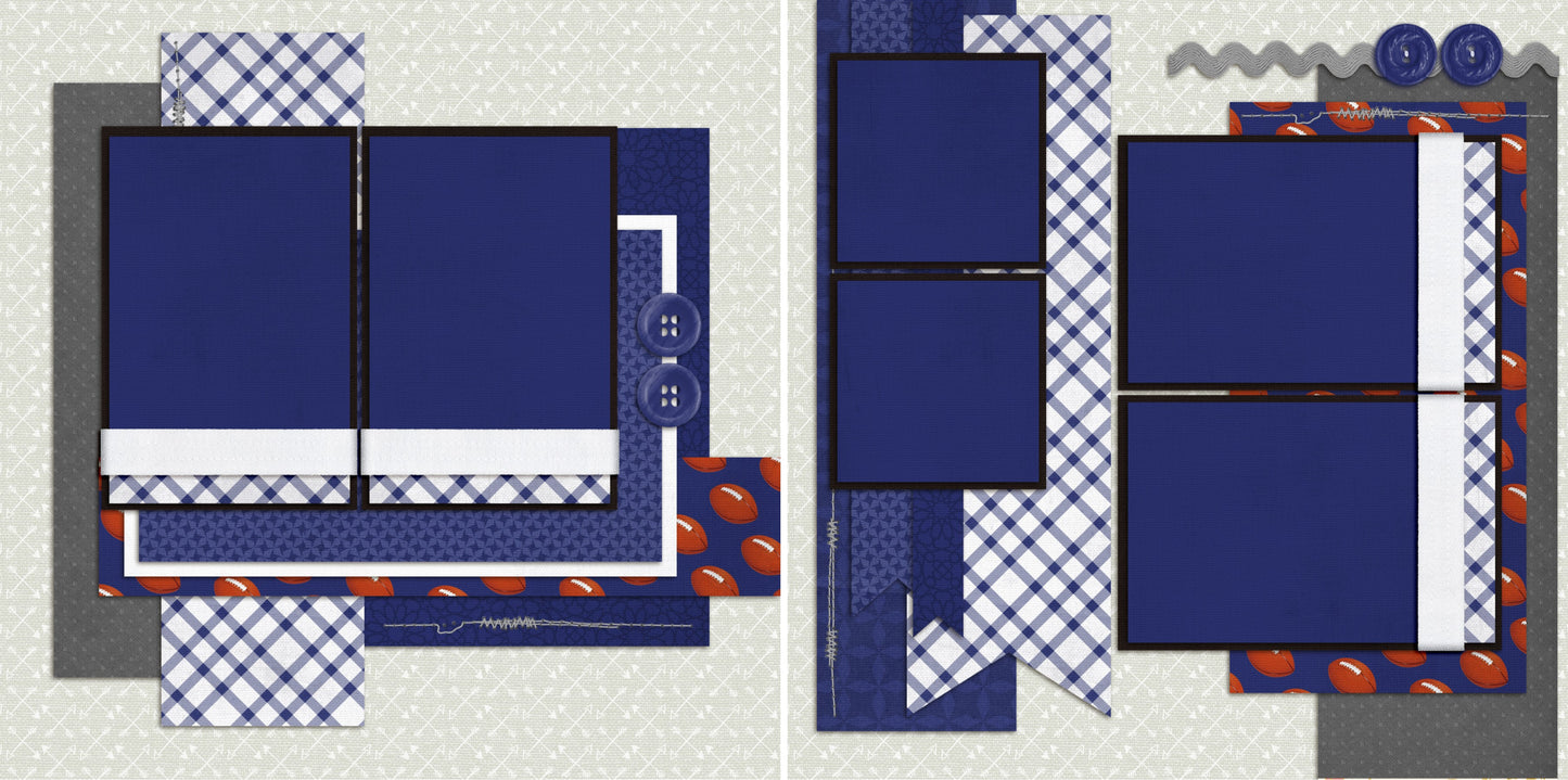 Football - 3164 - EZscrapbooks Scrapbook Layouts football, Sports