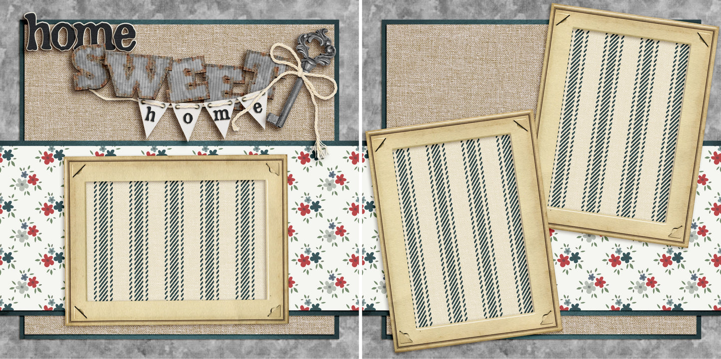 Home Sweet Home - 3388 - EZscrapbooks Scrapbook Layouts Family
