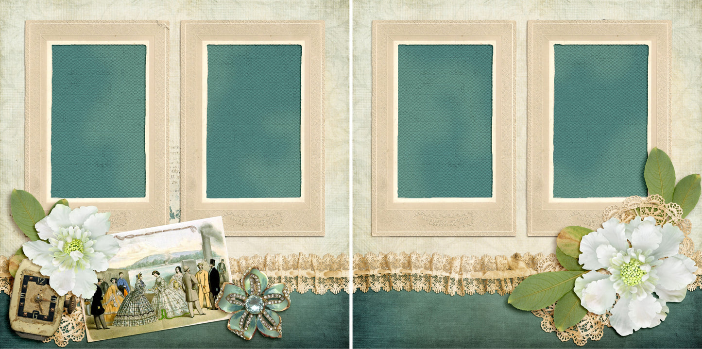 Antiques - 4624 - EZscrapbooks Scrapbook Layouts Heritage