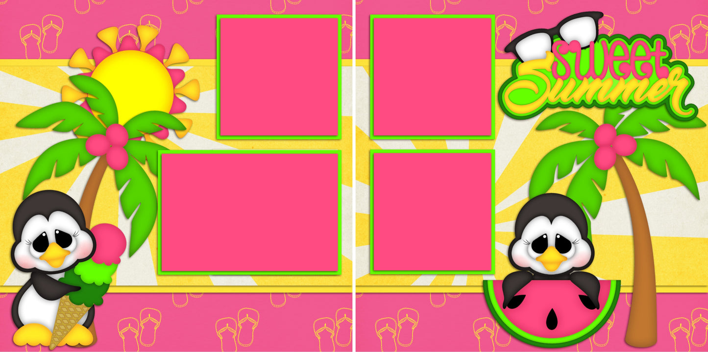Sweet Summer - 2119 - EZscrapbooks Scrapbook Layouts Kids, Summer