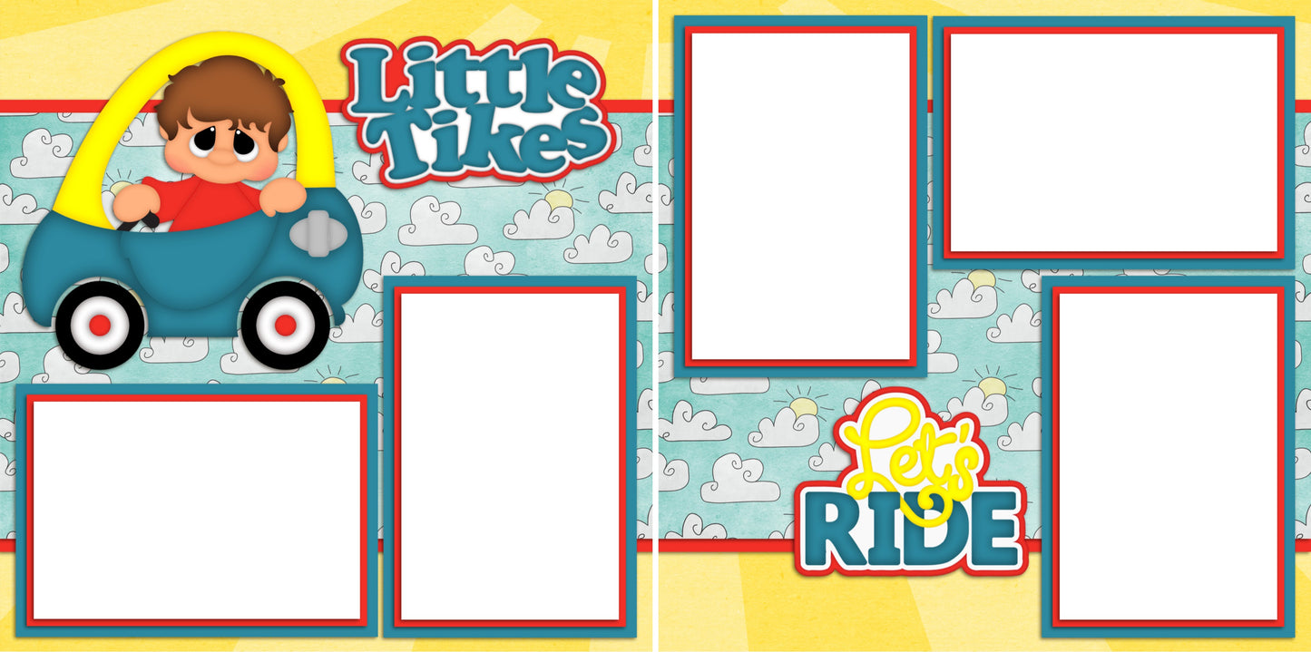 Little Tykes Boy - Digital Scrapbook Pages - INSTANT DOWNLOAD - EZscrapbooks Scrapbook Layouts Baby - Toddler, Kids