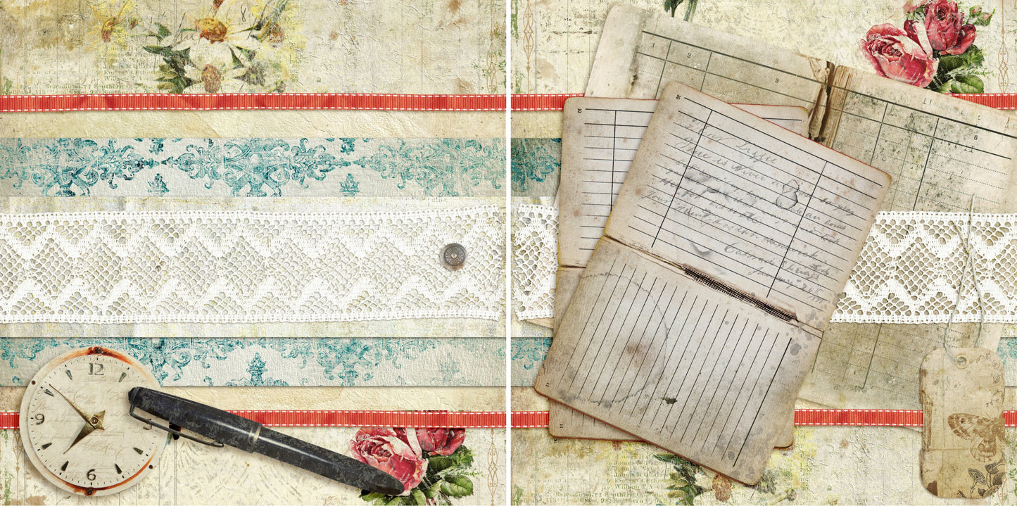 As Time Goes By NPM - 4581 - EZscrapbooks Scrapbook Layouts Grandmother, Heritage