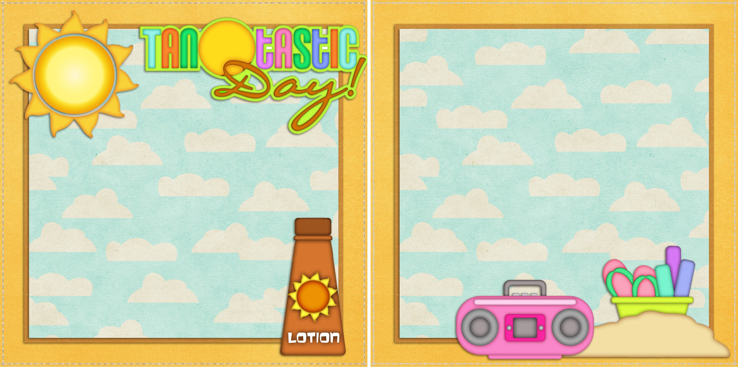 Tantastic NPM - 2616 - EZscrapbooks Scrapbook Layouts Beach - Tropical, Summer, Swimming - Pool