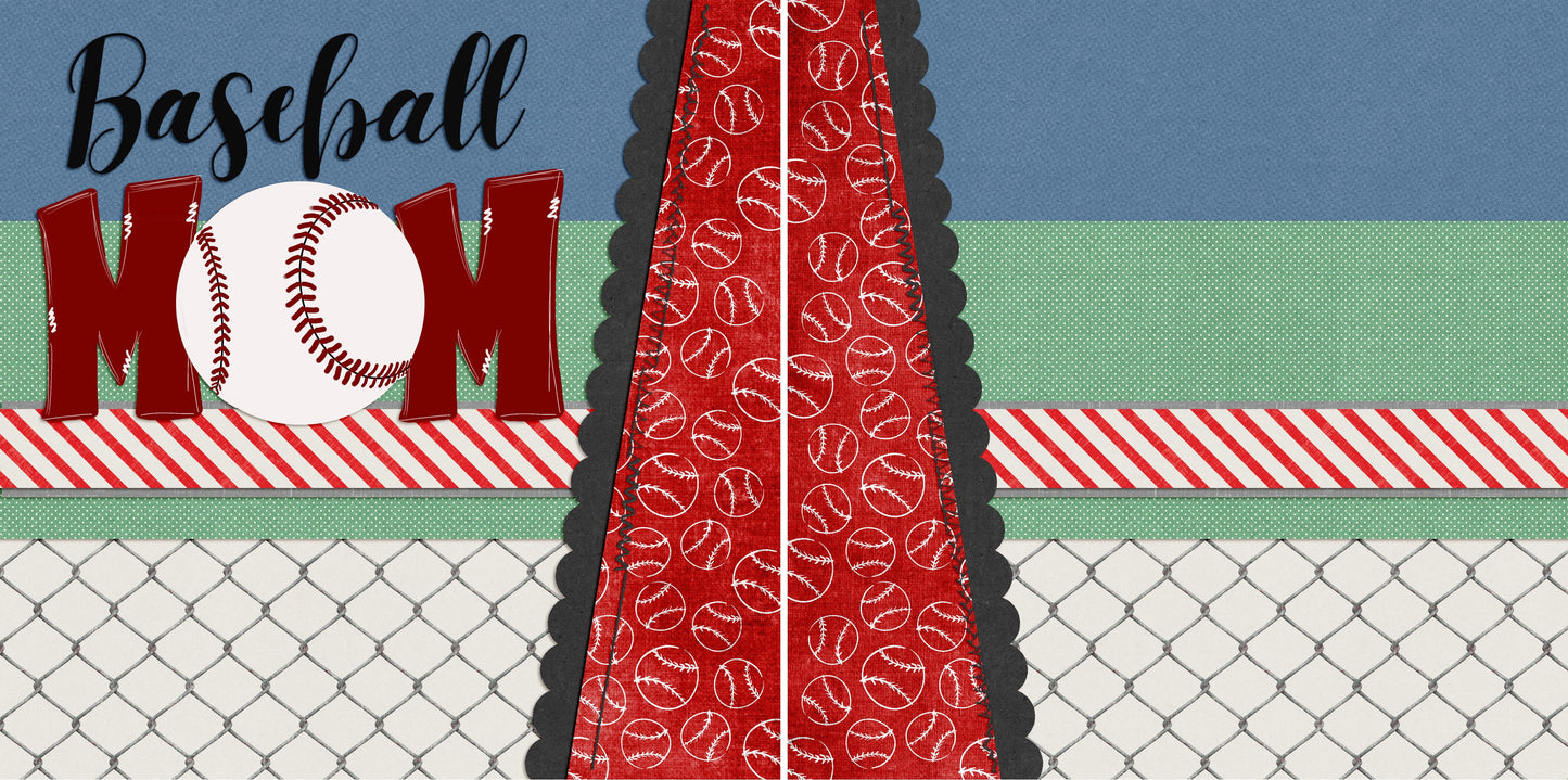 Baseball Mom NPM - 4817 - EZscrapbooks Scrapbook Layouts baseball, Sports