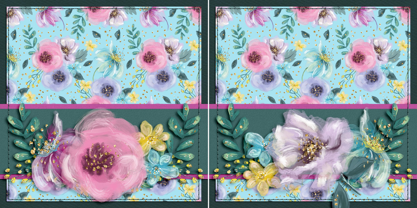 Easter Floral NPM - 5423 - EZscrapbooks Scrapbook Layouts Floral, Spring - Easter