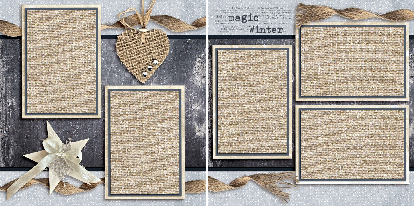 Magic Winter - 3638 - EZscrapbooks Scrapbook Layouts Snow, Winter