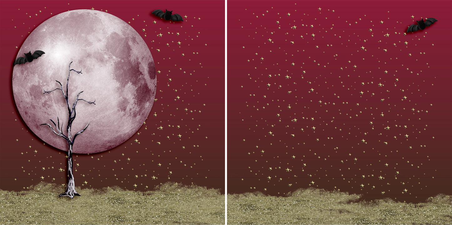 Spooky Scene NPM - 2873 - EZscrapbooks Scrapbook Layouts Halloween, Littles