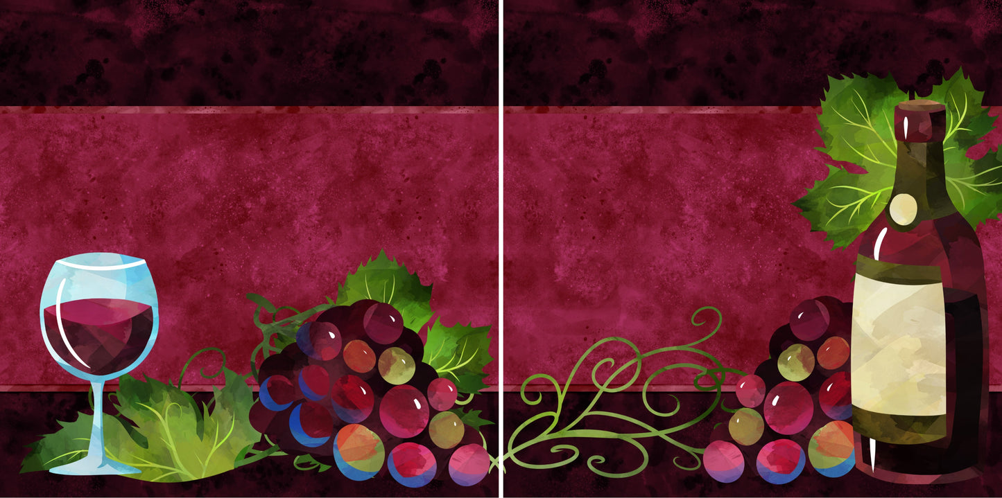 Red Wine NPM - 2784 - EZscrapbooks Scrapbook Layouts Foods