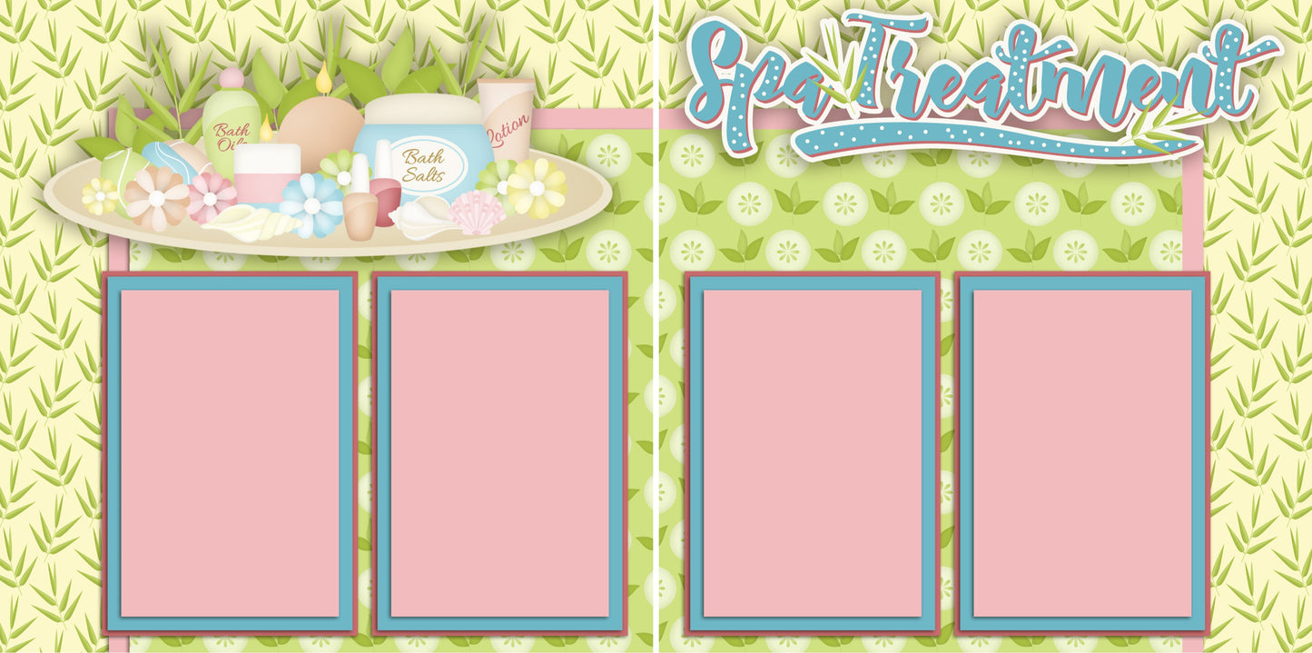 Spa Treatment - 2381 - EZscrapbooks Scrapbook Layouts Girls, Other