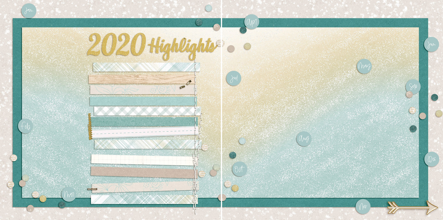 2020 Highlights NPM - 5231 - EZscrapbooks Scrapbook Layouts New Year's
