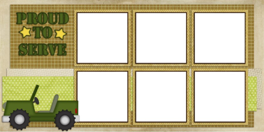 Army - Digital Scrapbook Pages - INSTANT DOWNLOAD - EZscrapbooks Scrapbook Layouts Military