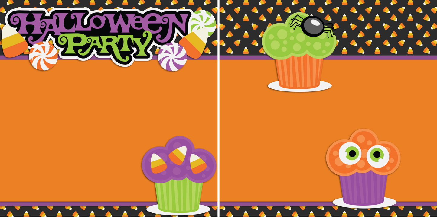 Halloween Party NPM - 2403 - EZscrapbooks Scrapbook Layouts Halloween