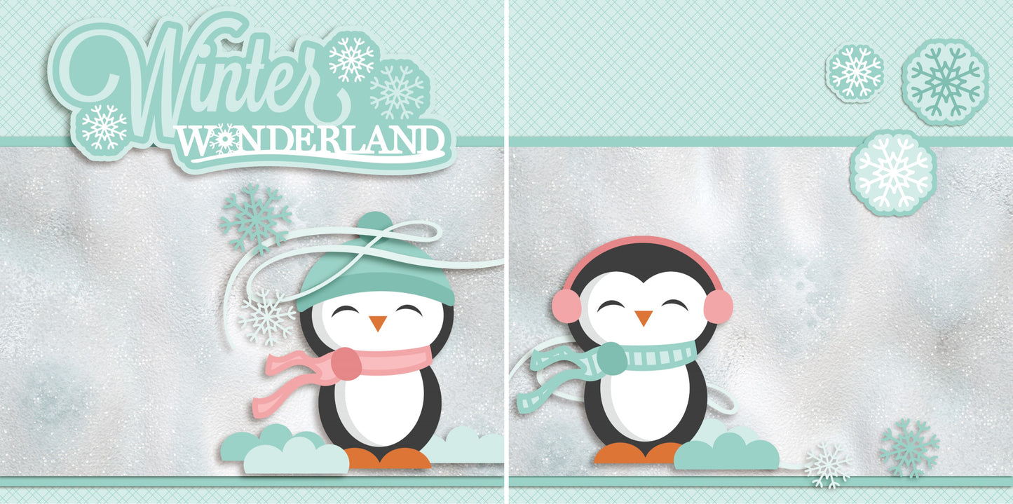 Winter Wonderland NPM - 2542 - EZscrapbooks Scrapbook Layouts Christmas, Winter