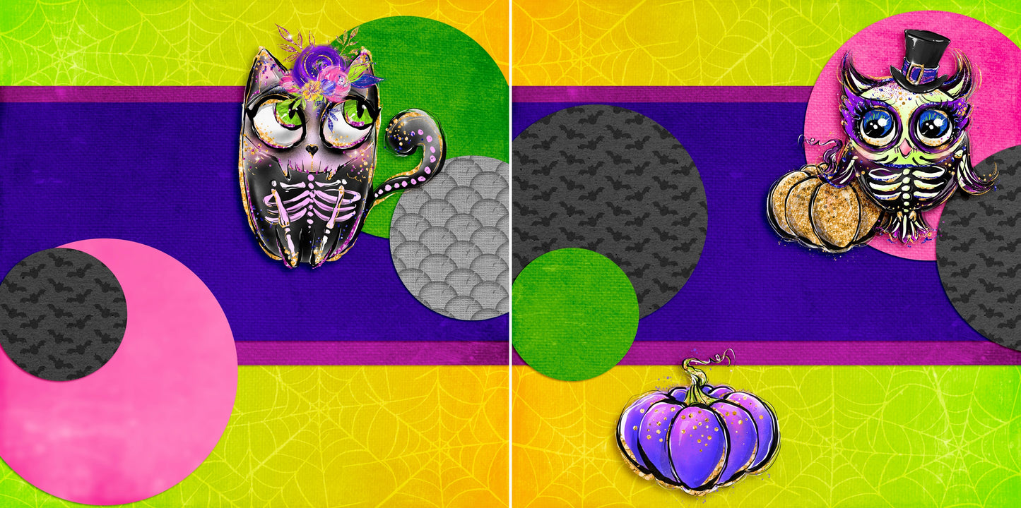 Spooktacular Night NPM - 5009 - EZscrapbooks Scrapbook Layouts Halloween