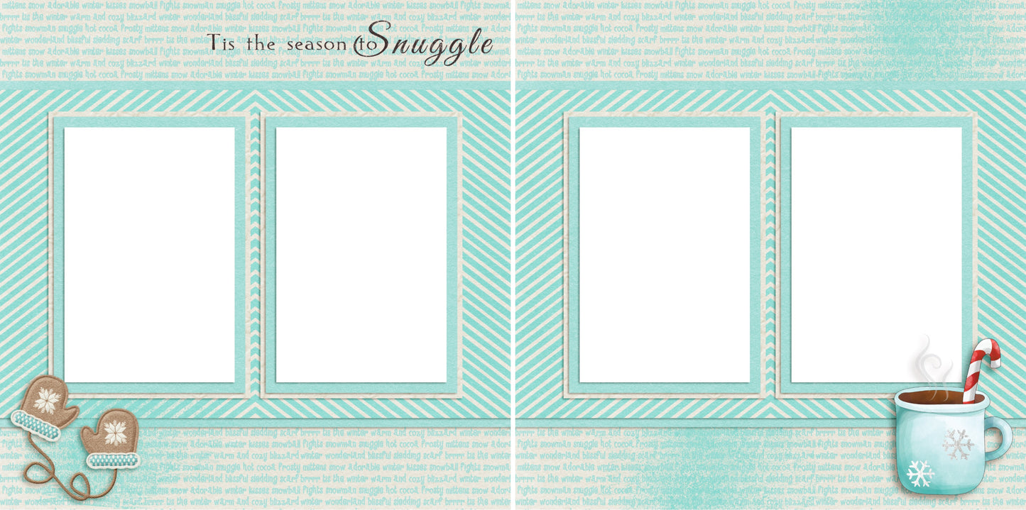 Season to Snuggle - Digital Scrapbook Pages - INSTANT DOWNLOAD - 2019 - EZscrapbooks Scrapbook Layouts Winter