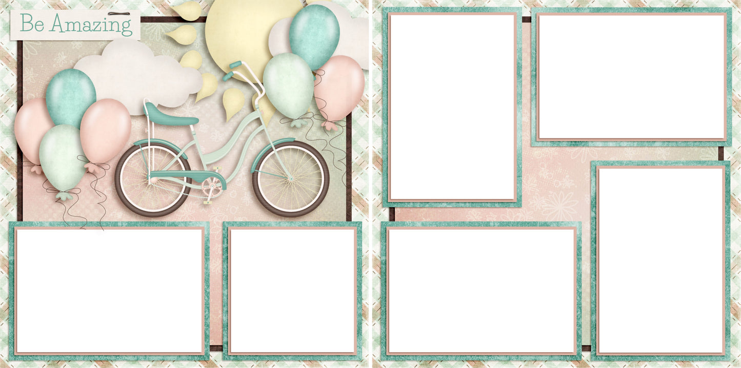 Be Amazing - Digital Scrapbook Pages - INSTANT DOWNLOAD - 2019 - EZscrapbooks Scrapbook Layouts Girls, Other