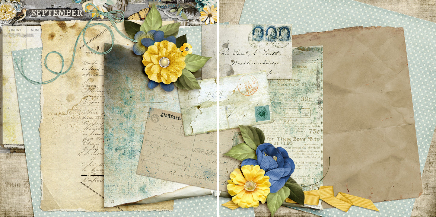 September NPM - 4839 - EZscrapbooks Scrapbook Layouts Months of the Year