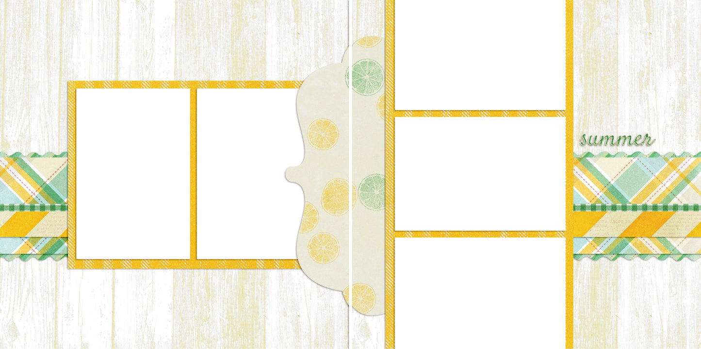 Summer - Digital Scrapbook Pages - INSTANT DOWNLOAD - EZscrapbooks Scrapbook Layouts Summer