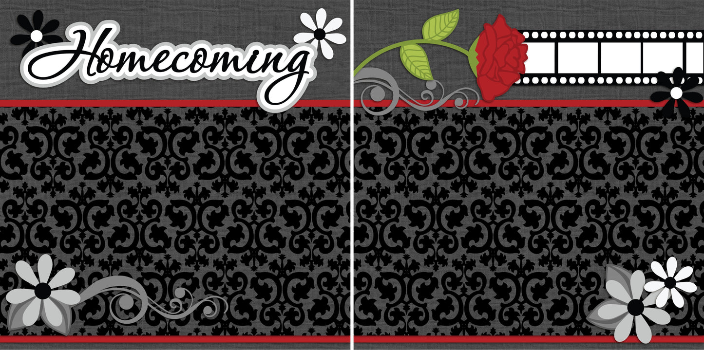 Homecoming NPM - 2405 - EZscrapbooks Scrapbook Layouts High School, School