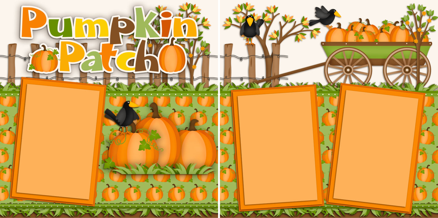 Pumpkin Patch - 2342 - EZscrapbooks Scrapbook Layouts Fall - Autumn