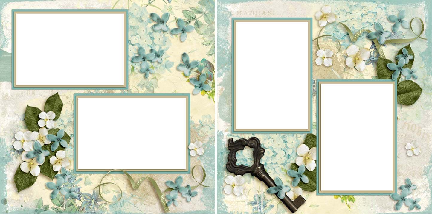They Key - Digital Scrapbook Pages - INSTANT DOWNLOAD - EZscrapbooks Scrapbook Layouts Heritage