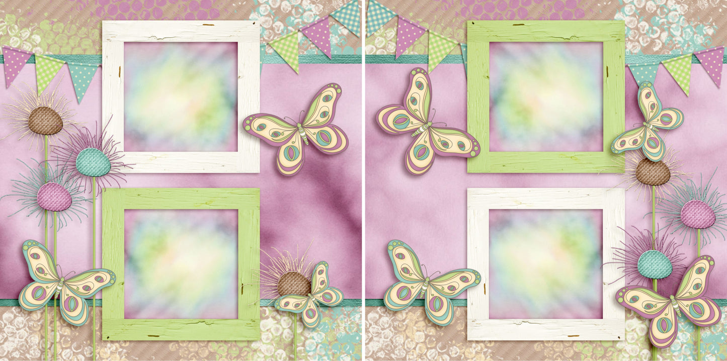 Love Spring - 3896 - EZscrapbooks Scrapbook Layouts Spring - Easter