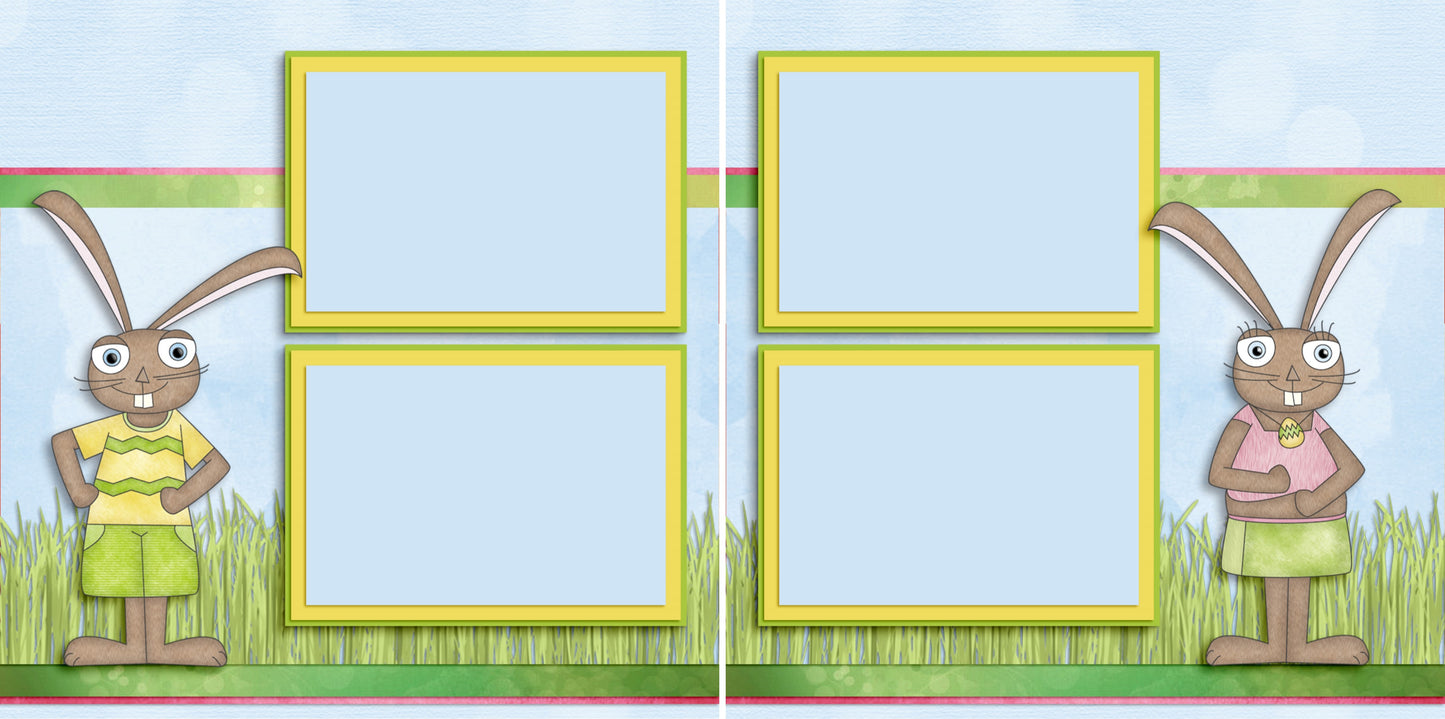 Silly Rabbits - 2929 - EZscrapbooks Scrapbook Layouts Spring - Easter