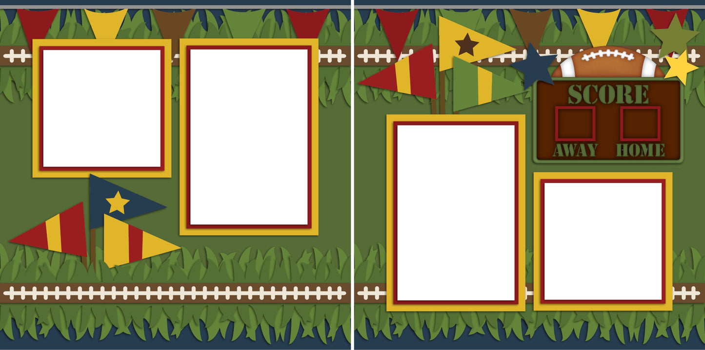 Scoreboard - Digital Scrapbook Pages - INSTANT DOWNLOAD - EZscrapbooks Scrapbook Layouts Sports