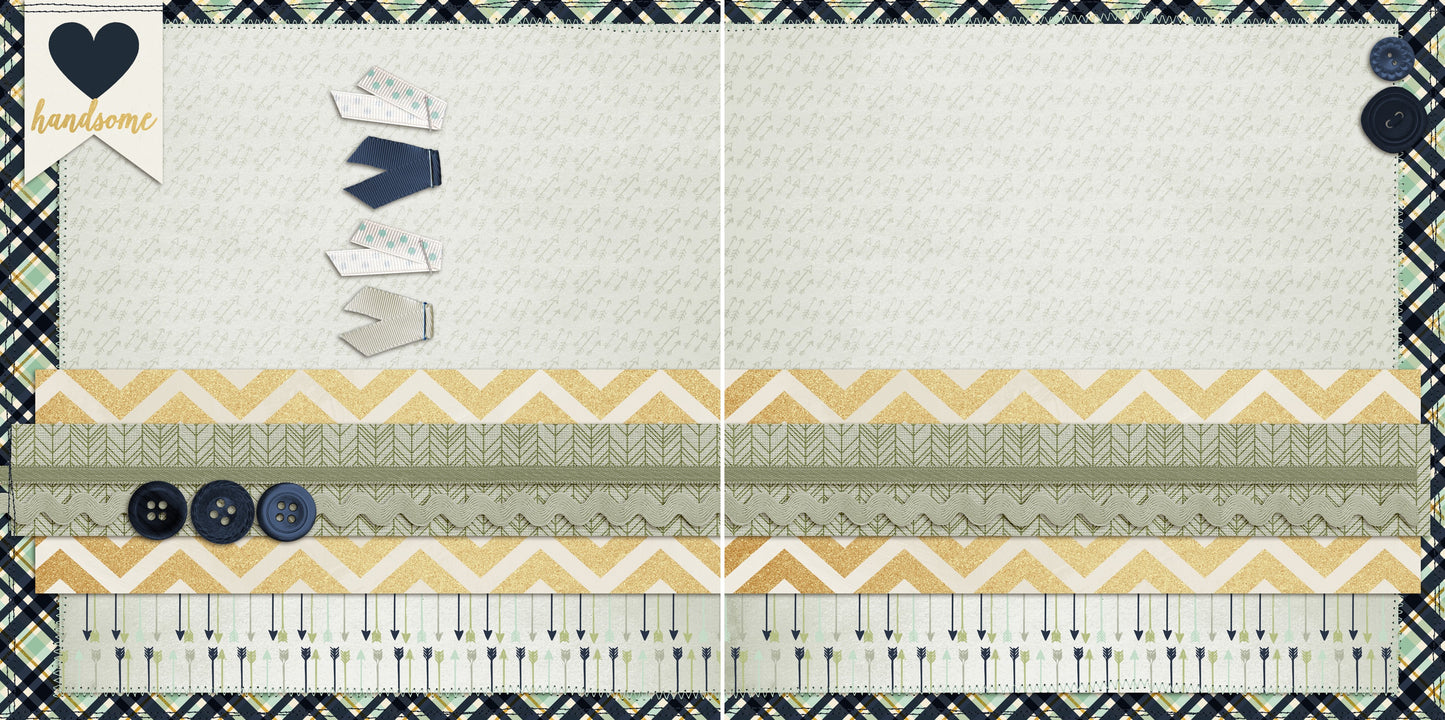 Lovely Blue NPM - 5094 - EZscrapbooks Scrapbook Layouts Baby, boy, Other