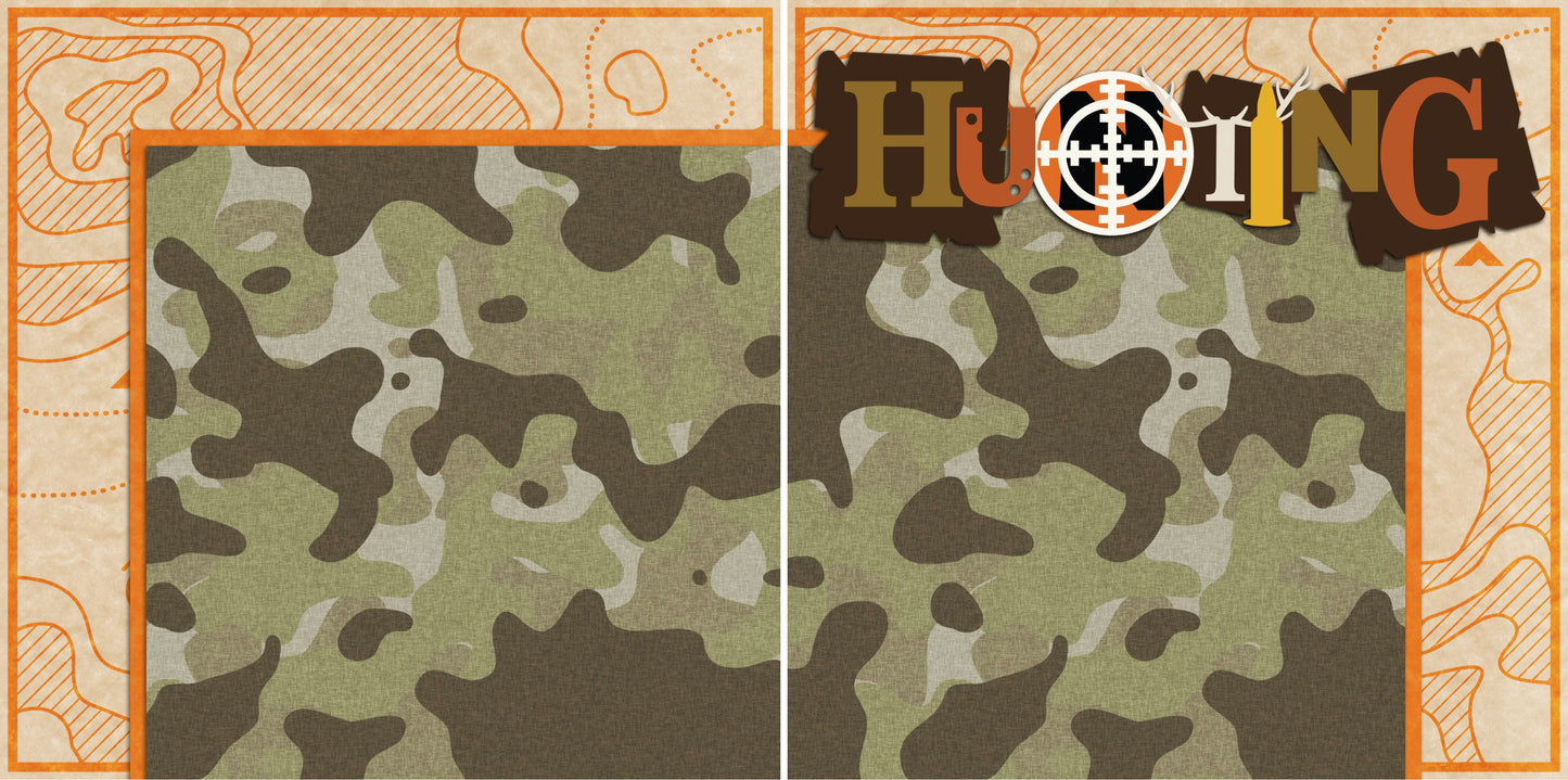 Hunting NPM - 2406 - EZscrapbooks Scrapbook Layouts Hunting - Fishing
