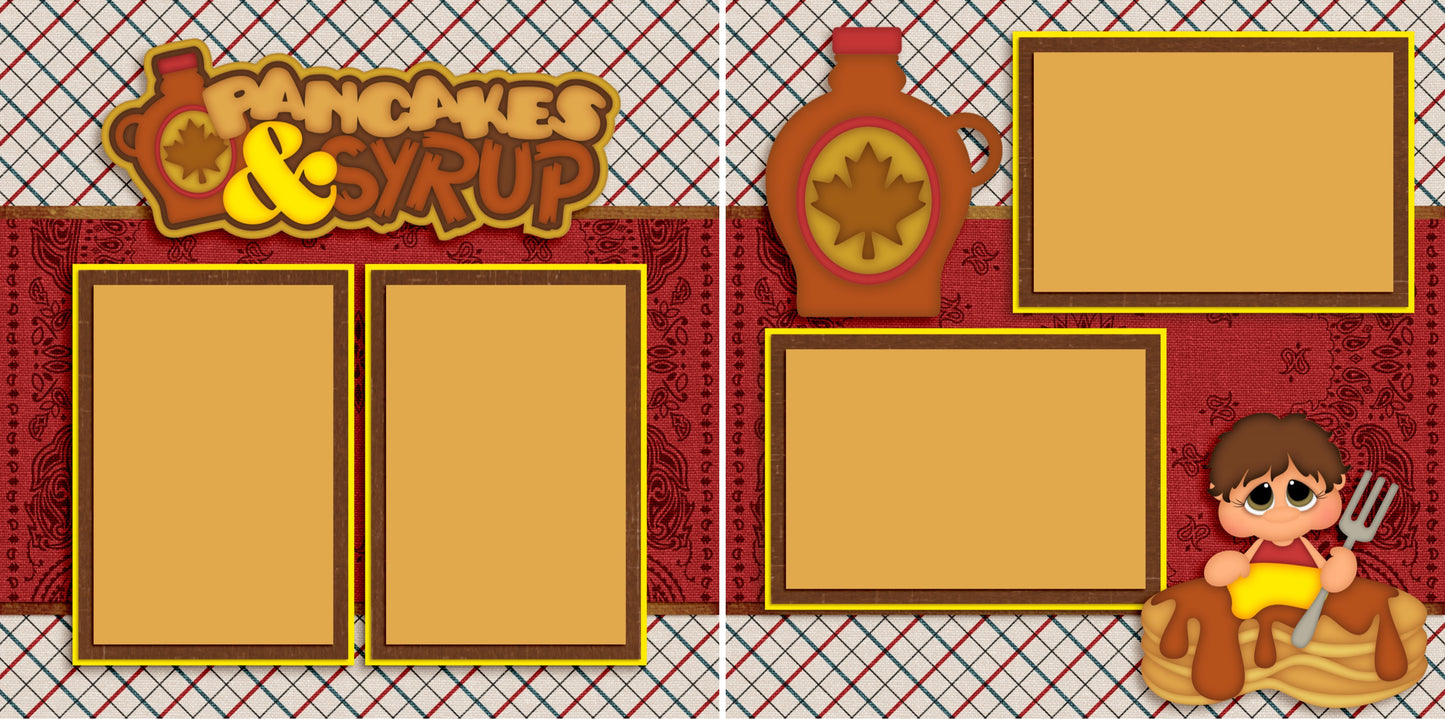 Pancakes & Syrup Boy - 3148 - EZscrapbooks Scrapbook Layouts Foods, Kids