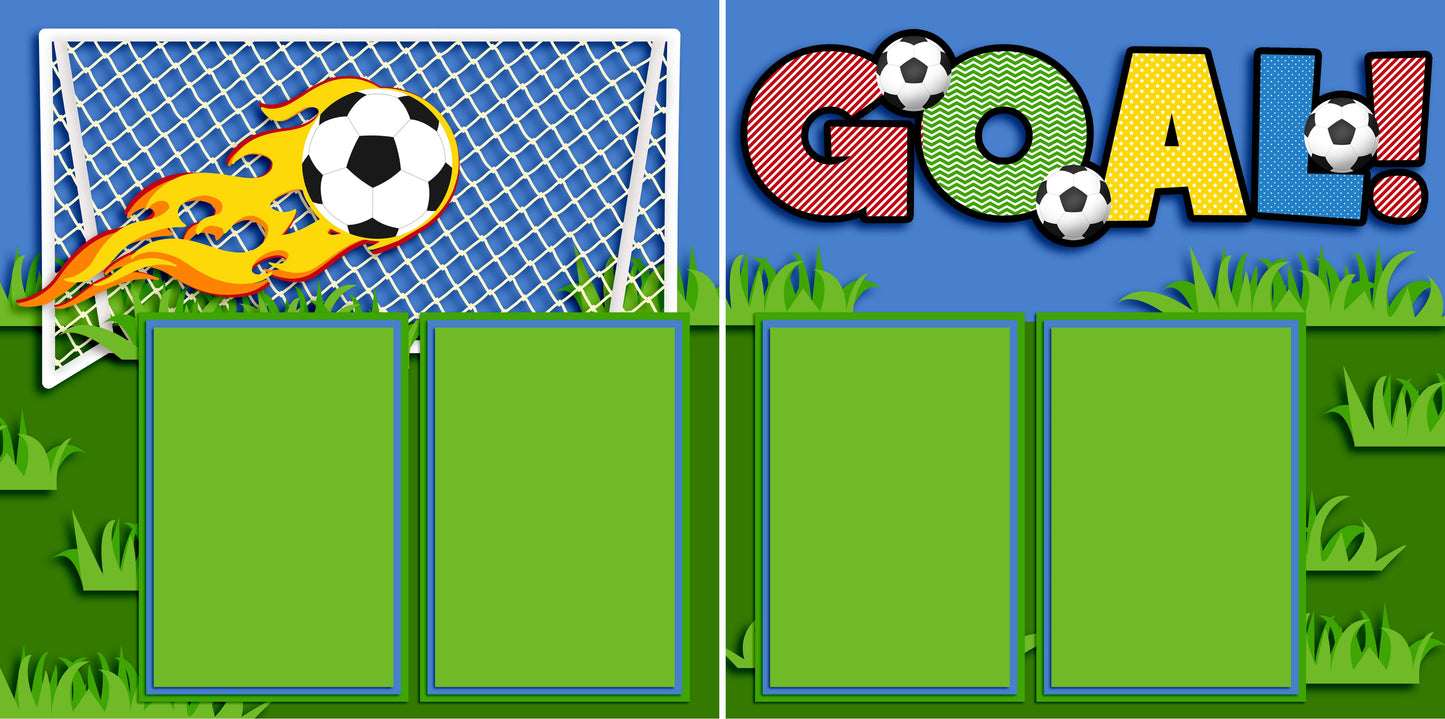 Goal - Soccer - 4914 - EZscrapbooks Scrapbook Layouts soccer, Sports
