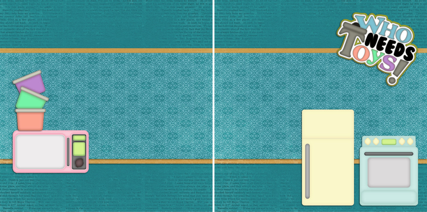 Who Needs Toys NPM - 2610 - EZscrapbooks Scrapbook Layouts Baby - Toddler, Girls, Kids