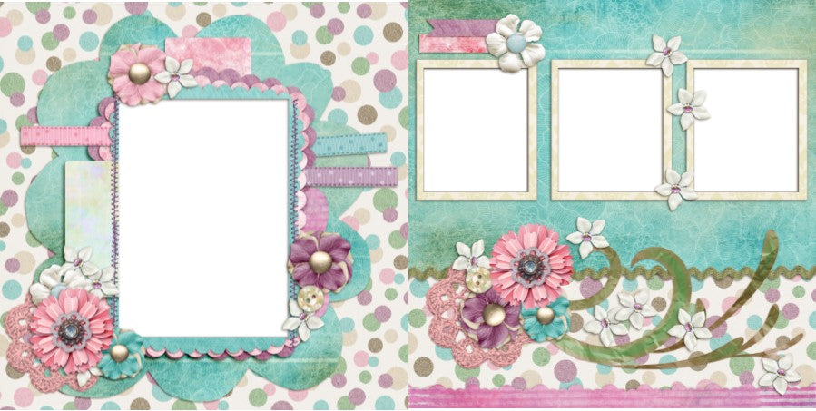 Sweetest Thing - Digital Scrapbook Pages - INSTANT DOWNLOAD - EZscrapbooks Scrapbook Layouts Baby - Toddler, Girls, Spring - Easter