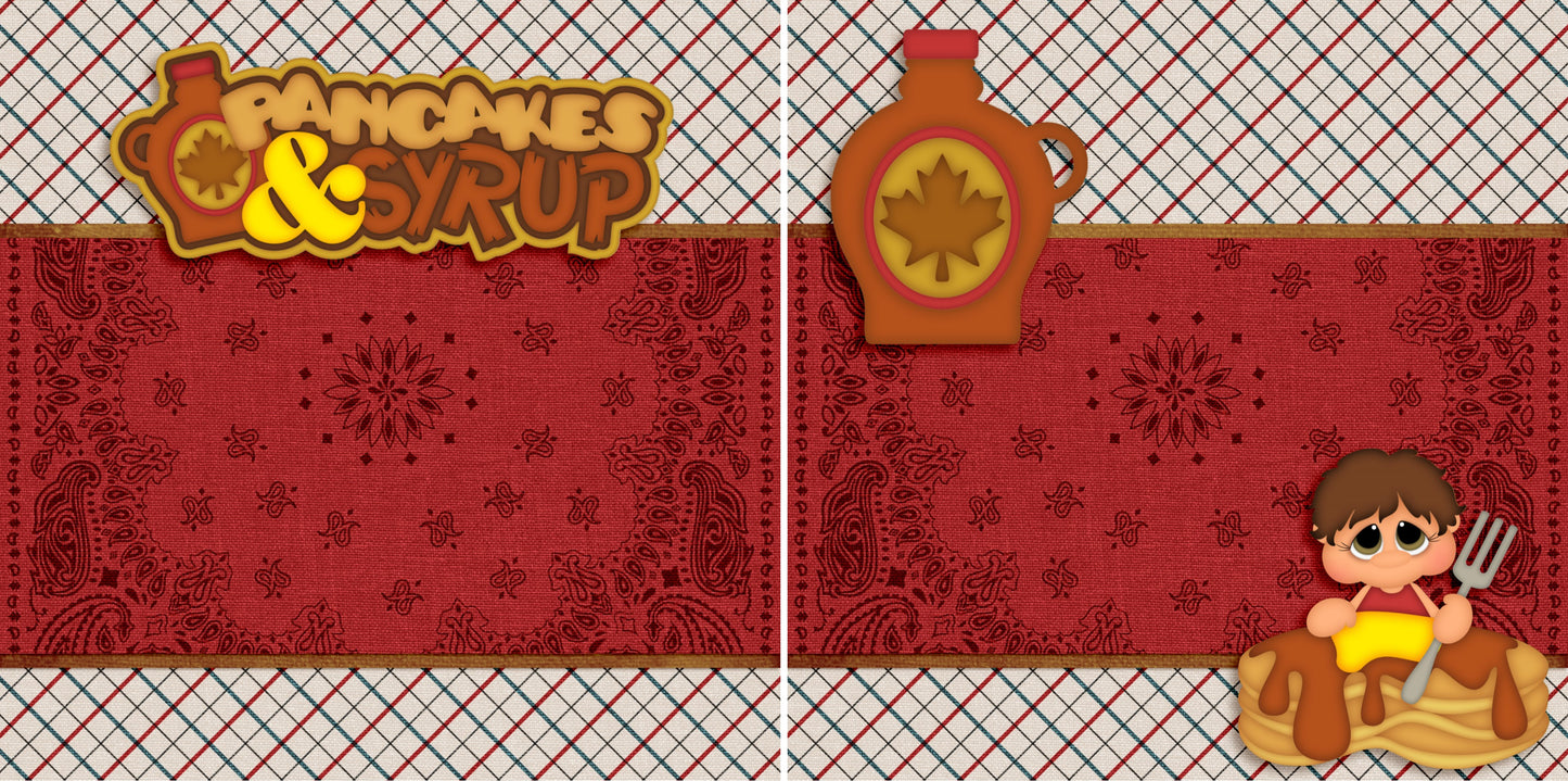 Pancakes & Syrup Boy NPM - 3149 - EZscrapbooks Scrapbook Layouts Foods, Kids