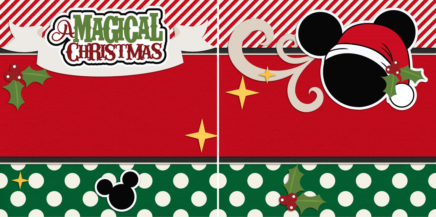 Magical Christmas NPM - 2409 - EZscrapbooks Scrapbook Layouts Christmas, Disney