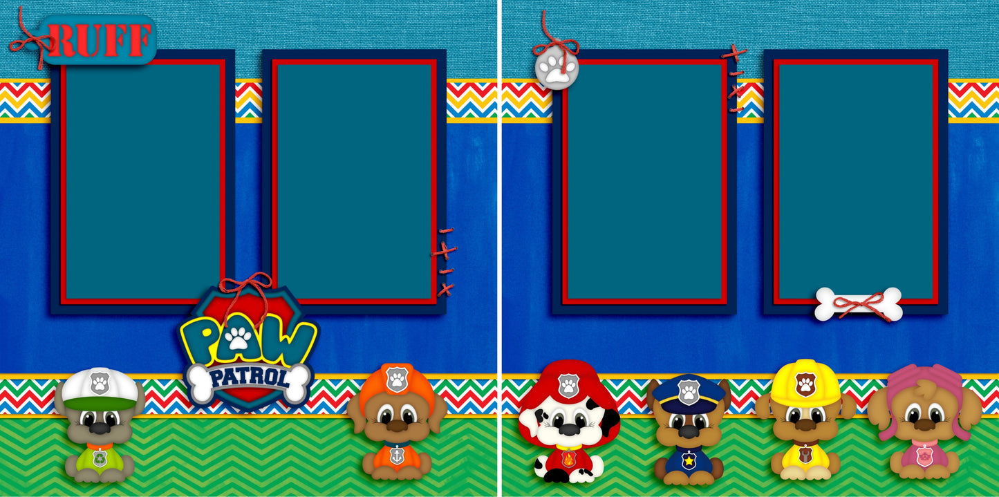 Paw Patrol - 3150 - EZscrapbooks Scrapbook Layouts Kids