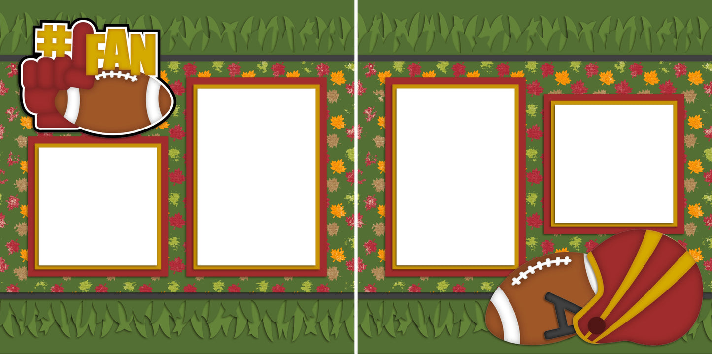 No1 Fan - Digital Scrapbook Pages - INSTANT DOWNLOAD - EZscrapbooks Scrapbook Layouts Sports